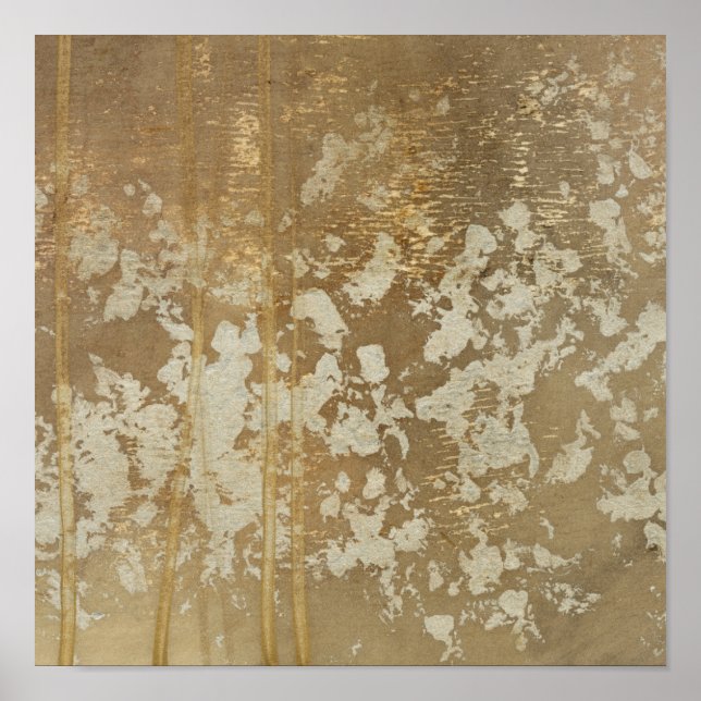 Poster Peinture Abstraite en or avec lunettes d'argent (Devant)