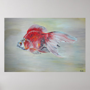 Poster Peinture acrylique de Ryukin Goldfish