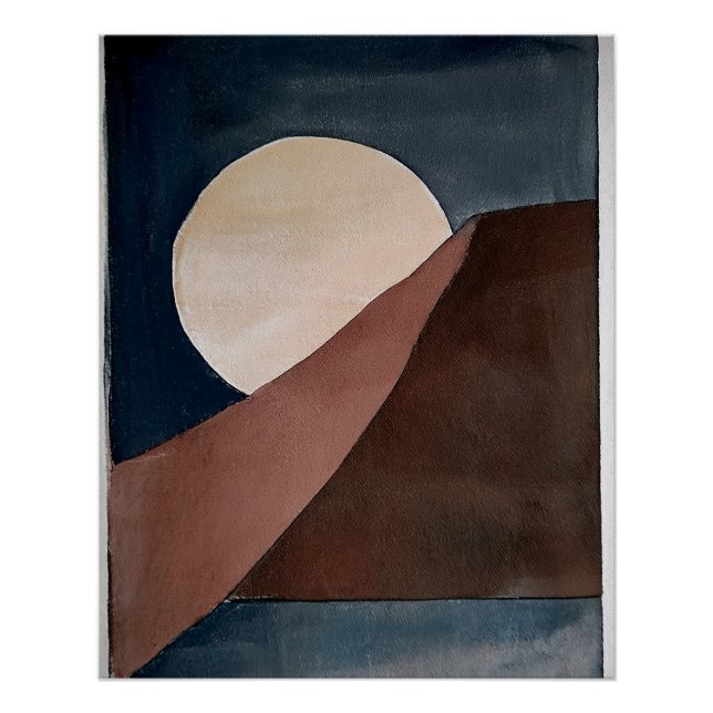 Poster Peinture artistique abstraite d'aquarelle (Devant)