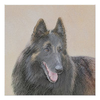 Peinture belge Tervuren - Cute Original Chien Art