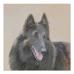 Poster Peinture belge Tervuren - Cute Original Chien Art