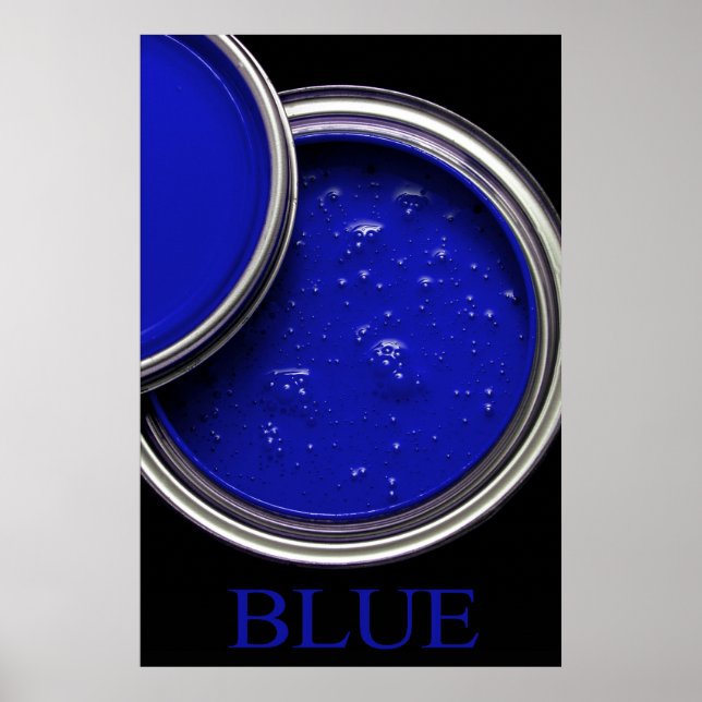 Poster Peinture bleue (Devant)