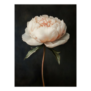 Poster Peinture botanique rose pâle