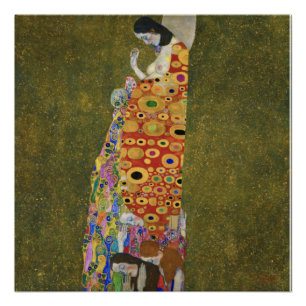 Poster Peinture célèbre de Gustav Klimt's Hope II (1907-1