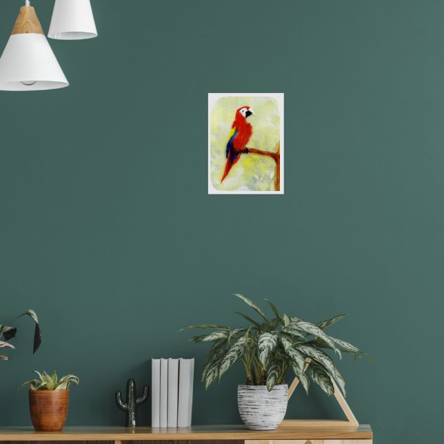 Poster Peinture colorée de perroquet Ara (Salon 1)