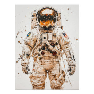 Poster Peinture d'astronaute