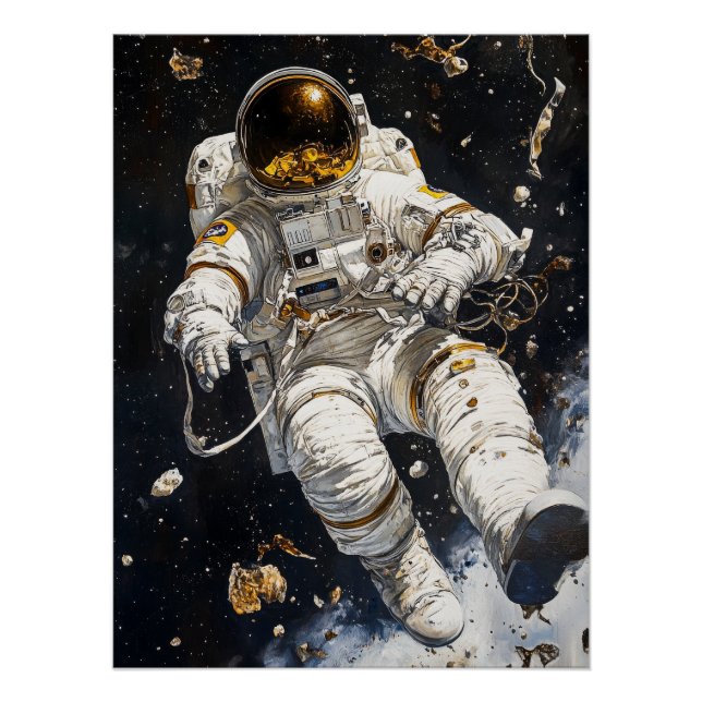 Poster Peinture d'astronaute (Devant)