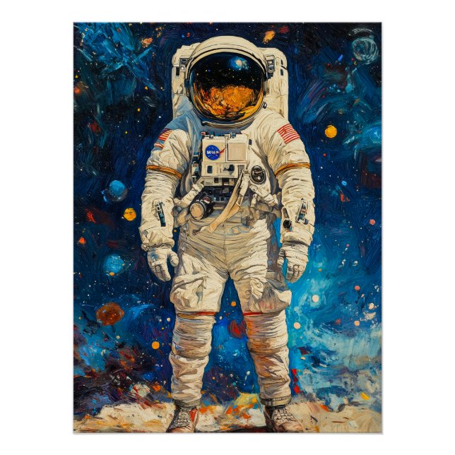 Poster Peinture d'astronaute (Devant)