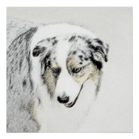 Peinture de berger australien - Art original de ch