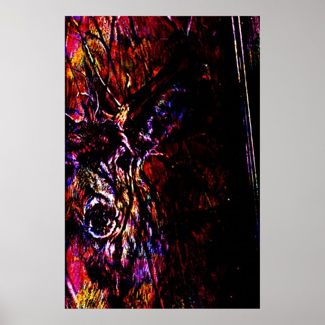 Poster Peinture de cerfs (Devant)