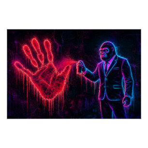 Poster Peinture de gorille