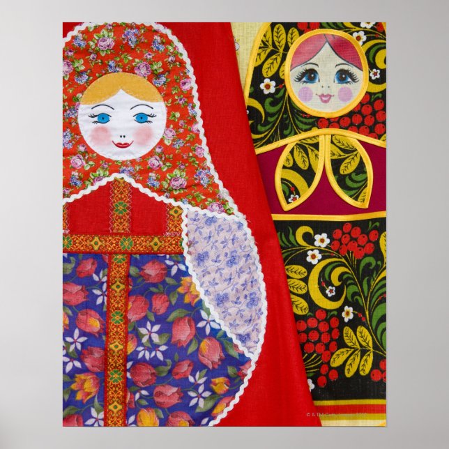 Poster Peinture de la poupée russe Matryoshka (Devant)