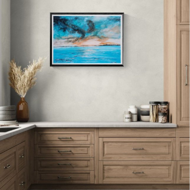 Poster Peinture de paysage au lever du soleil (Créateur téléchargé)