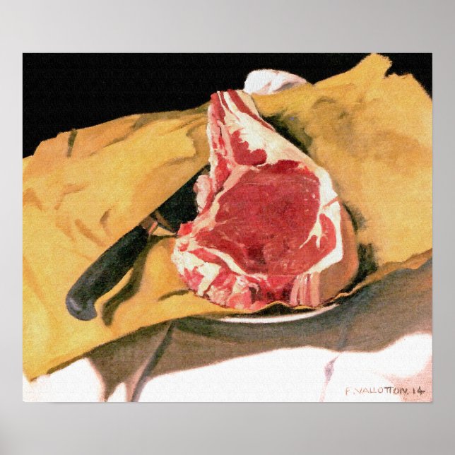 Poster Peinture de Steak - Art Vintage de Felix Vallotton (Devant)