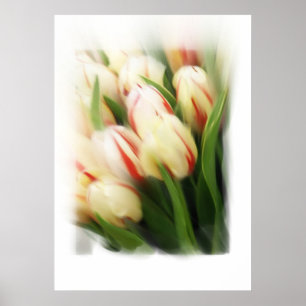 Poster Peinture de "tulipes" sur la toile