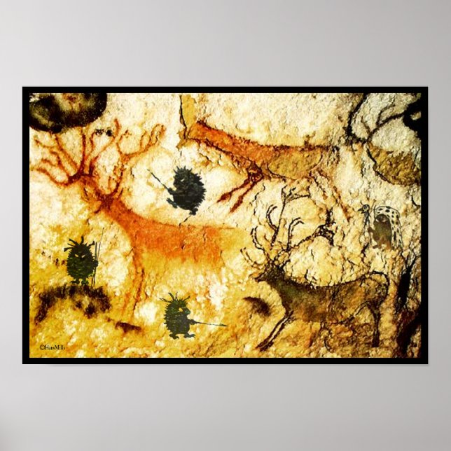 Poster Peinture des grottes de haies (Devant)