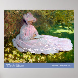 Poster Peinture d'impressionnisme du printemps de Claude