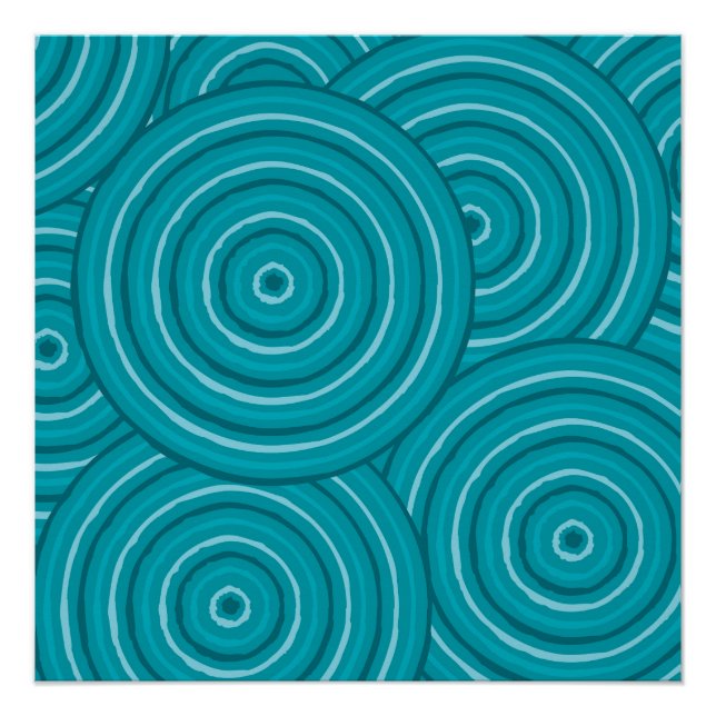 Poster Peinture en ligne autochtone (Devant)