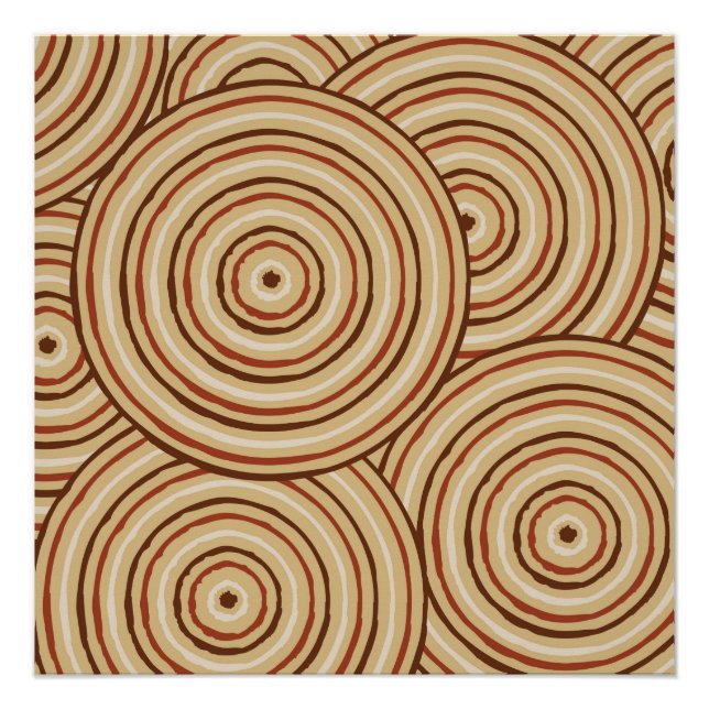 Poster Peinture en ligne autochtone (Devant)