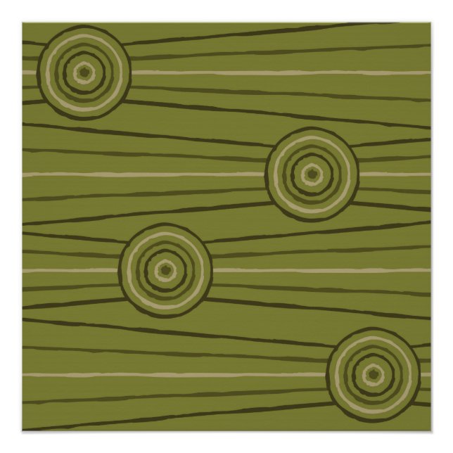 Poster Peinture en ligne et en cercle autochtone (Devant)