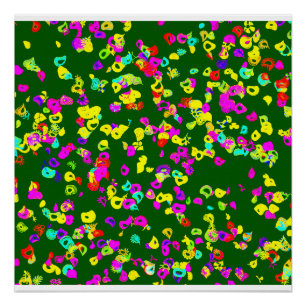 Poster Peinture florale brillante