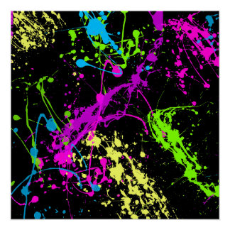 Poster Peinture fraîche Retro Neon
