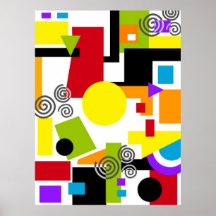Poster Peinture géométrique abstraite