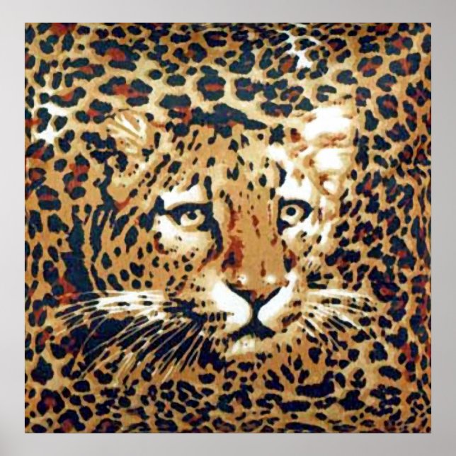 Poster Peinture léopard (Devant)