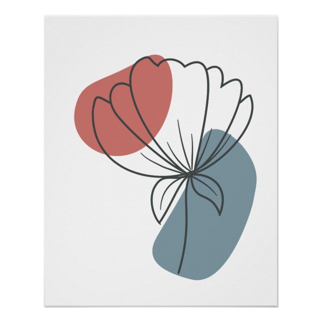 Poster Peinture murale Abstraite minimaliste (Devant)