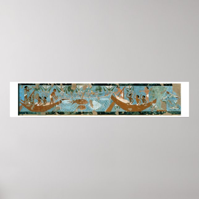 Poster Peinture murale du tombeau d'Ipuy, Thèbes, profond (Devant)