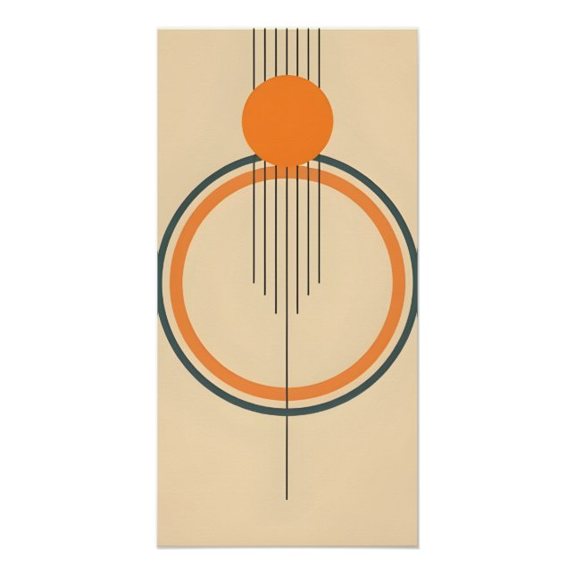 Poster Peinture murale rétro minimaliste (Devant)