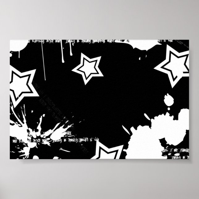 Poster Peinture noire et blanche (Devant)