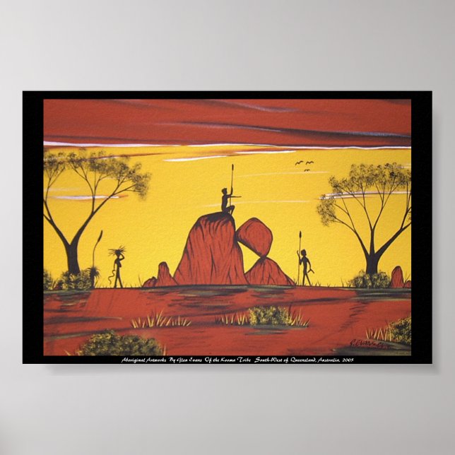 Poster Peinture Paysage Autochtone Par Glen Evans (Devant)
