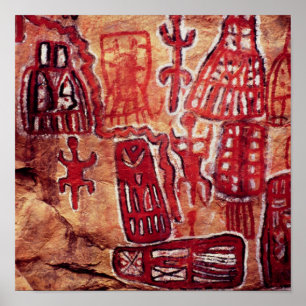 Poster Peinture rupestre préhistorique