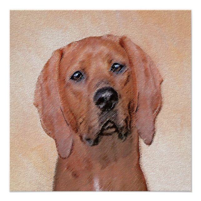 Poster Peinture sur pilon rouge - jolie art original chie (Devant)