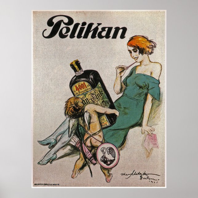 Poster Pelikan 4001 Ink~Theo Matejko~ Berlin Allemagne 19 (Devant)