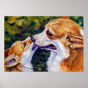 Poster Pembroke Welsh Corgi Imprimer l'affiche