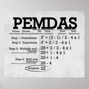 Poster PEMDAS *MISE À JOUR*