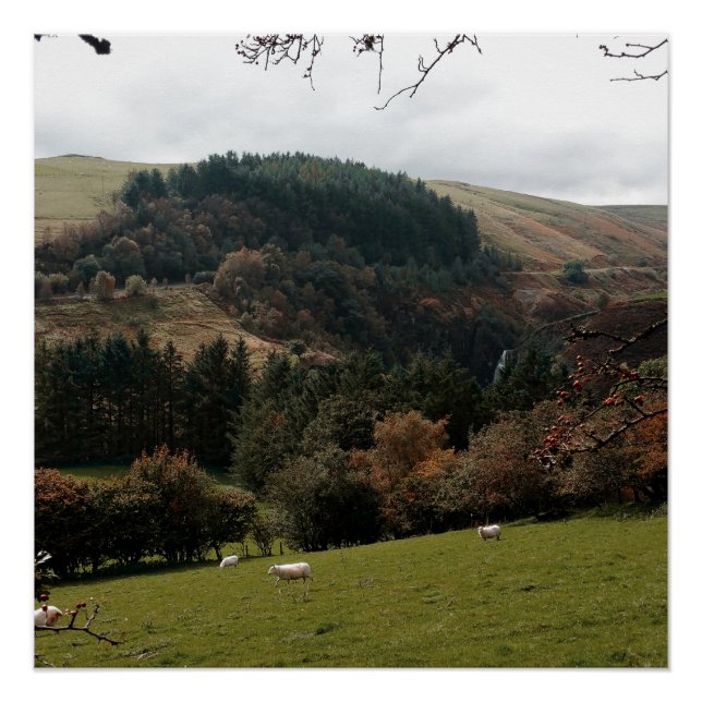 Poster Pennant Valley Wales (Devant)