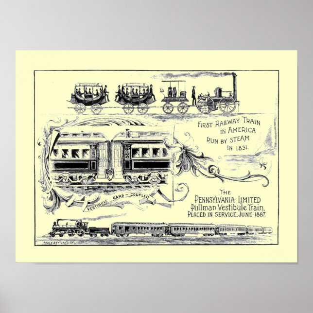 Poster Pennsylvania Limited 1887 (Devant)