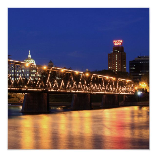 Poster Pennsylvania State Walnut Street Bridge (Devant)