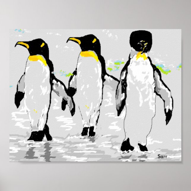 Poster Penquins (Devant)