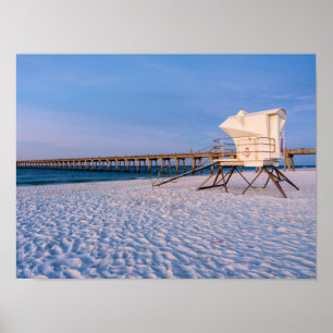 Poster Pensacola Matin Lifeguard Stand Pier