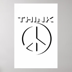 Poster "PENSEZ" 24x36 (Paix)