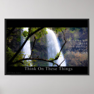 Poster Pensez à ces choses - L'inspiration de la nature