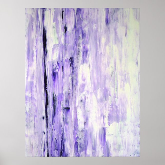 Poster 'Pensez-y' Lavender Abstrait Art (Devant)