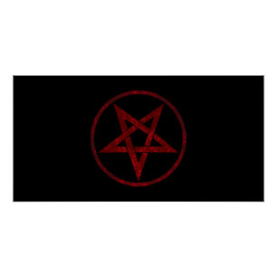 Poster Pentagram Red Devil