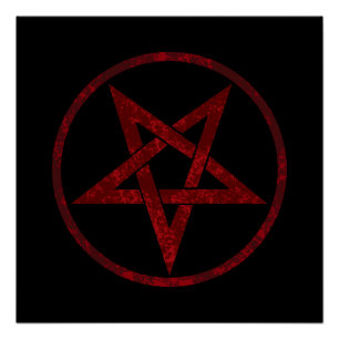 Poster Pentagram Red Devil