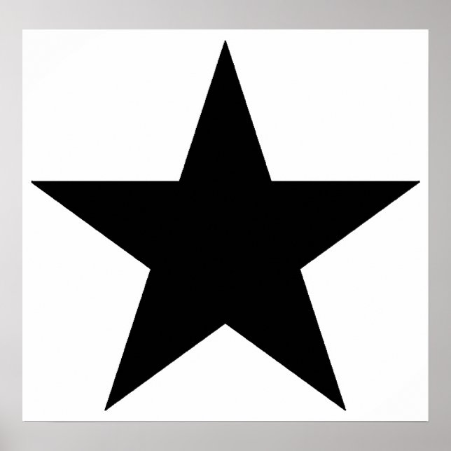 Poster Pentagramme cinq points étoilé violet gris noir (Devant)