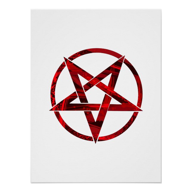 Poster Pentagramme du Diable Rouge (Devant)